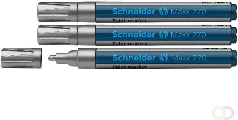 Schneider lakmarker Maxx 270 1-3 mm zilver. Set Ã¡ 3x