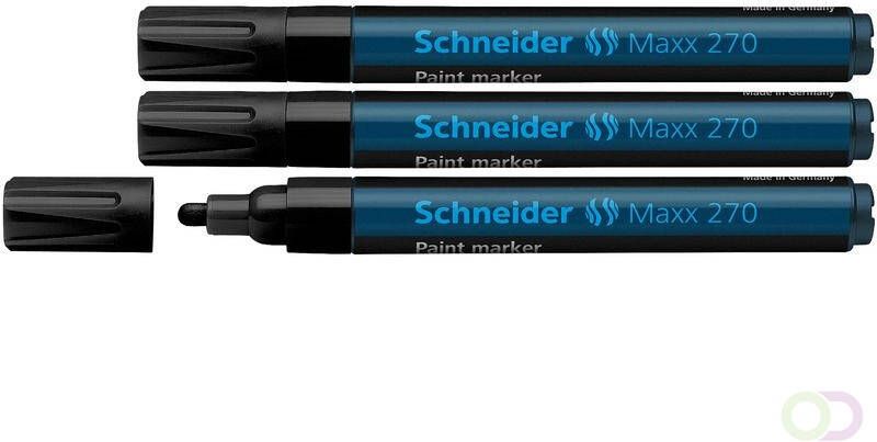 Schneider lakmarker Maxx 270 1 3 mm zwart. Set Ã¡ 3x