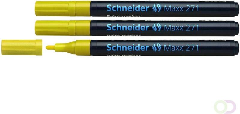 Schneider lakmarker Maxx 271 1-2 mm geel. Set Ã¡ 3x