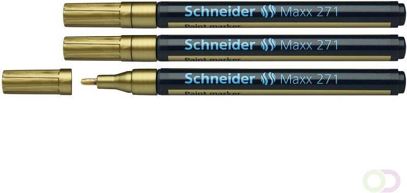 Schneider lakmarker Maxx 271 1-2 mm goud. Set Ã¡ 3x