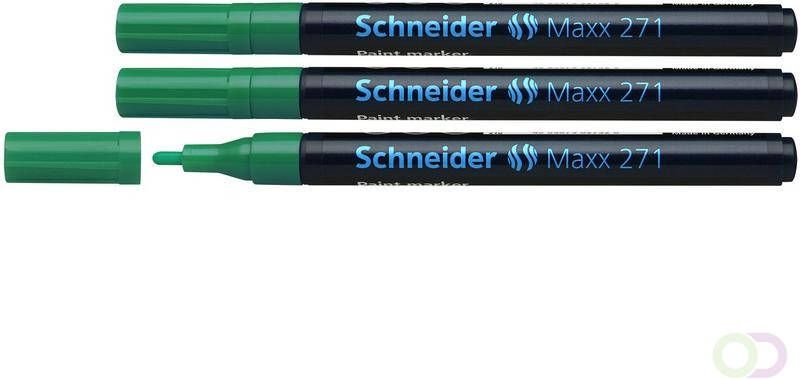 Schneider lakmarker Maxx 271 1 2 mm groen. Set Ã¡ 3x