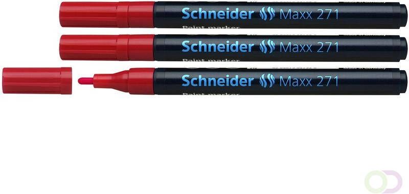 Schneider lakmarker Maxx 271 1-2 mm rood. Set Ã¡ 3x