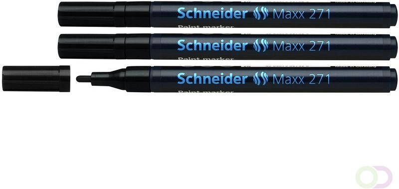 Schneider lakmarker Maxx 271 1-2 mm zwart. Set Ã¡ 3x