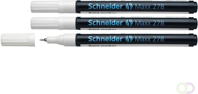 Schneider lakmarker Maxx 278 0 8mm wit. Set Ã¡ 3x