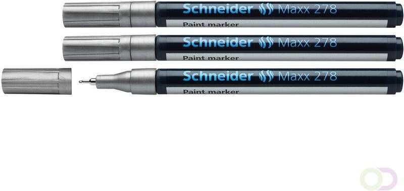 Schneider lakmarker Maxx 278 0 8mm zilver. Set Ã¡ 3x