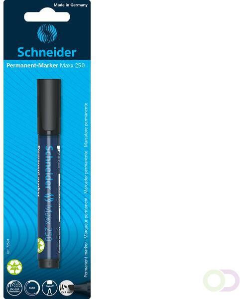 Schneider marker Maxx 250 permanent beitelpunt op blister zwart