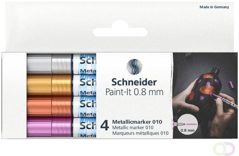 Schneider Metallic marker Paint-it 010 0.8mm etui 4st.