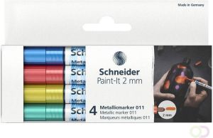 Schneider Metallic marker Paint-it 011 2mm etui 4st. (metallic blauw rood