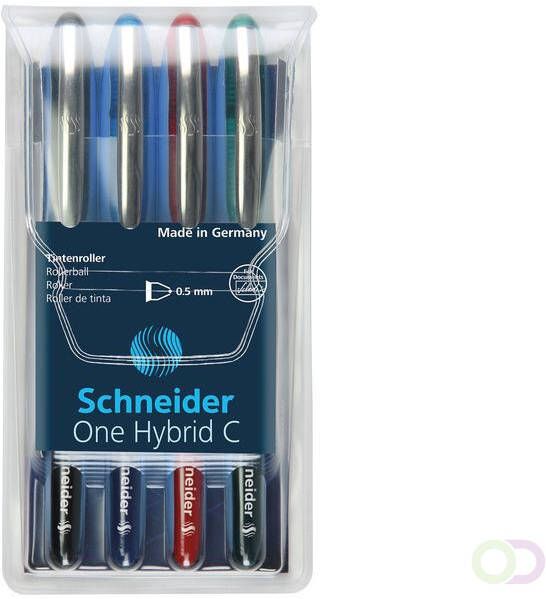 Schneider rollerball One Hybrid C 0 5mm etui 4 stuks