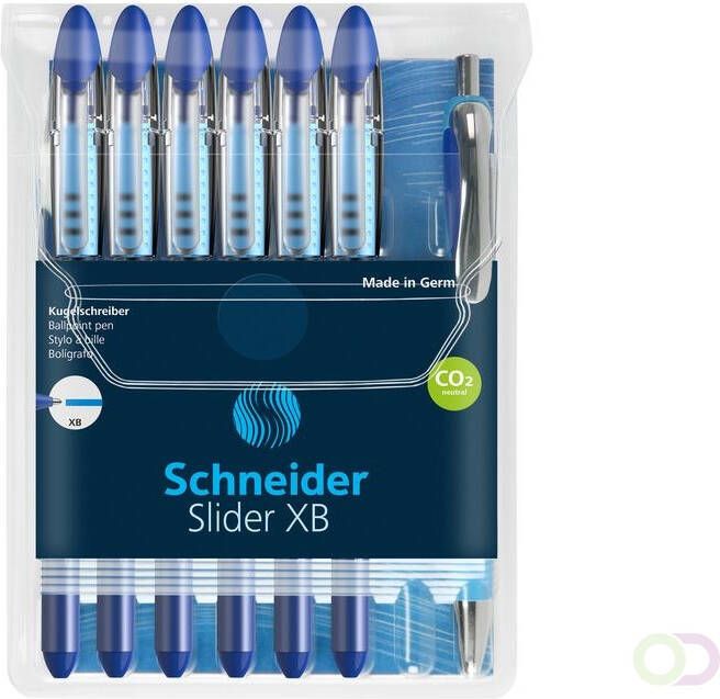 Schneider Rollerpen Slider Basic XB blauw met 1 balpen Rave gratis
