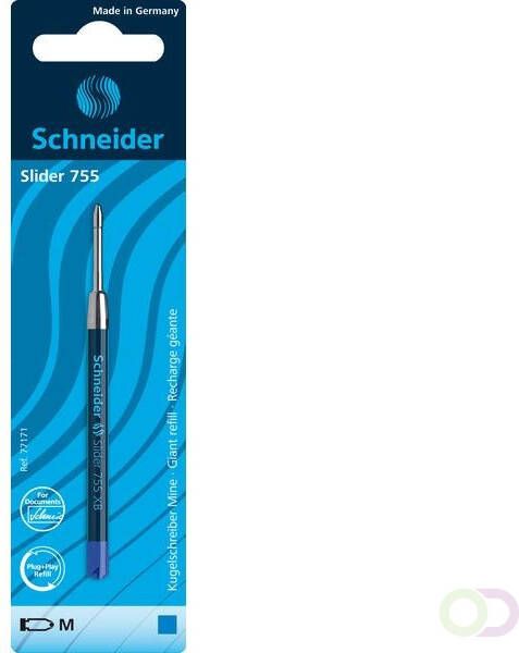 Schneider vulling Slider 755 XB blister blauw