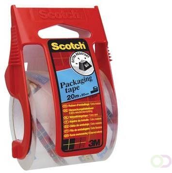 Scotch afroller met verpakkingsplakband ft 50 mm x 20 m transparant