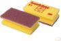 Scotch Brite schuurspons voor delicate oppervlakken ft 7 x 13 cm geel pak met 10 stuks - Thumbnail 2