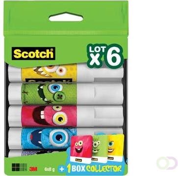 Scotch lijmstift permanent Monster 8 g doos van 6 stuks