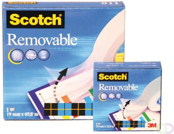 Scotch Onzichtbaar plakband 811 19mmx66m verwijderbaar