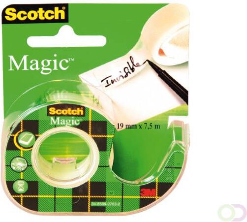 Scotch Plakband Magic 810 12mmx10m onzichtbaar + afroller