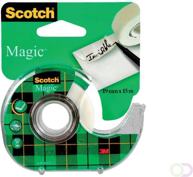 Scotch Plakband Magic 810 19mmx15m onzichtbaar + afroller
