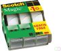 Scotch Plakband Magic 810 19mmx7.5m onzichtbaar mat 2+1 gratis + afroller - Thumbnail 1