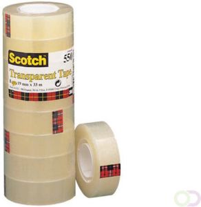 Scotch Plakband 550 19mmx33m transparant krimp 8rollen