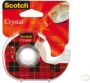 SCOTCH Plakband Crystal 600 19mmx15m transparant handdispenser - Thumbnail 1