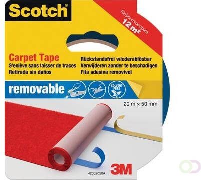 Scotch tapijttape verwijderbaar 50 mm rol van 20 m