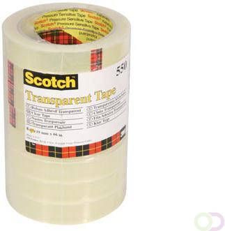 Scotch transparante tape 550 19 mm x 66 m pak van 8