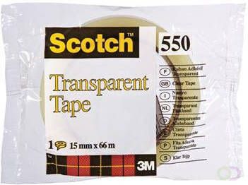 Scotch transparante tape 550 ft 15 mm x 66 m