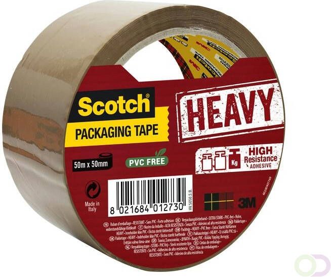 Scotch verpakkingsplakband Heavy ft 50 mm x 50 m bruin per stuk