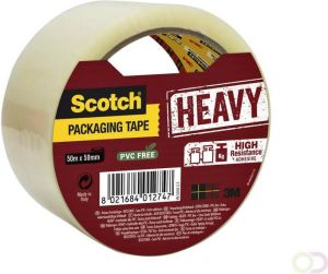 Scotch verpakkingsplakband Heavy ft 50 mm x 50 m transparant per stuk