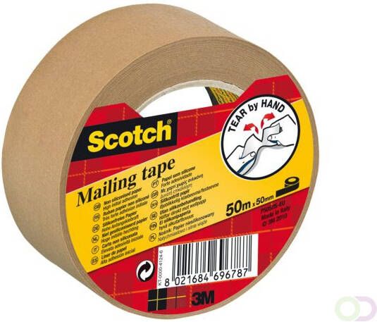 Scotch Verpakkingstape P5050 50mmx50m bruin papier