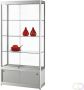 Sdb Vitrine gpc-o-1000 led zilver 1000x400x2000mm - Thumbnail 1