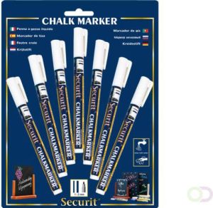Securit Krijtstift SMA 100 rond wit 1 2mm blister Ã  7st