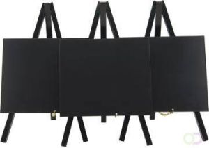 Securit tafelkrijtbord Mini ft 24 x 15 cm zwart pak van 3