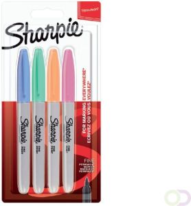 Sharpie Viltstift rond 0.9mm blister Ã  4 stuks pastel assorti