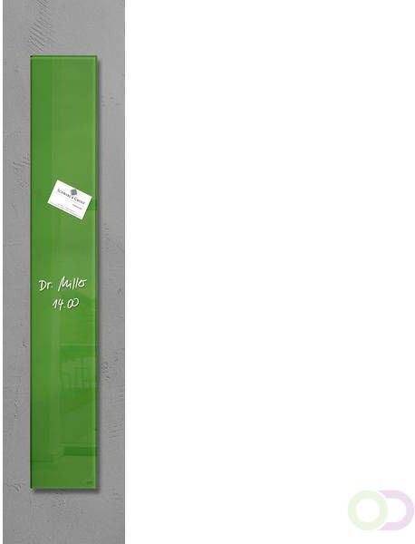 Sigel glasmagneetbord Artverum 120x780x15mm groen