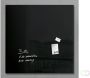Sigel glasmagneetbord XL Artverum 1000x1000x18mm zwart - Thumbnail 1