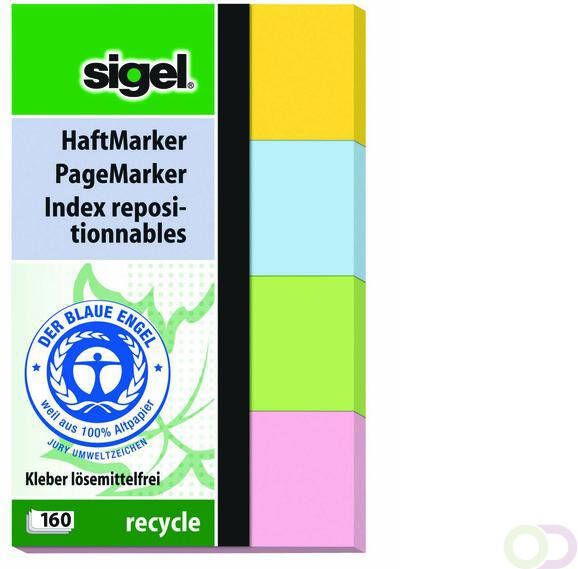 Sigel Indexeringsstrookjes recycled 50x80 mm
