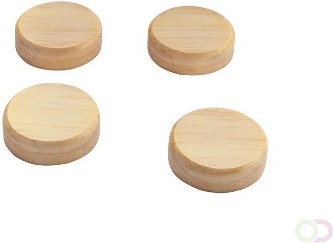 Sigel Magneten rond hout 4 stuk