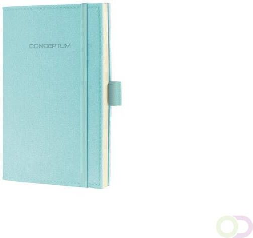 Sigel notitieboek Conceptum Look Felt A6 blanco softcover lichtblauw