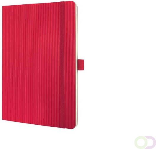 Sigel notitieboek Conceptum Pure softcover A5 rood geruit