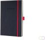 Dobeno Notitieboek Sigel Conceptum RED Edition hardcover A5 zwart geruit - Thumbnail 2