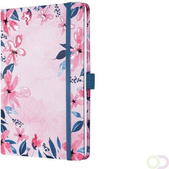 Sigel Notitieboek Jolie Beauty A5 Loose Florals Pink 174blz 80g gelinieerd