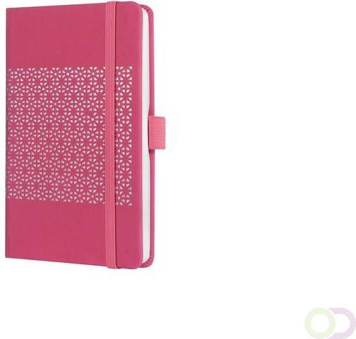 Sigel notitieboek Jolie Impress A6 hardcover gelinieerd 'Peacock Pink'