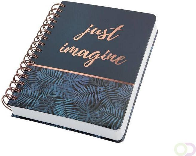 Sigel Notitieboek Jolie mystic jungl168x215x23 mm hardcover 120g spiraal mat met foliedruk do