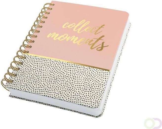 Sigel Notitieboek Jolie Sweet Dots 168x215x23 mm hardcover 120g spiraal mat met foliedruk do