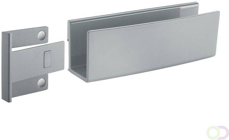Sigel Opbergvak lichtgrijs inclusief magnetische clip voor bevestiging aan het glas-magneetbord kunststof 160x54x43