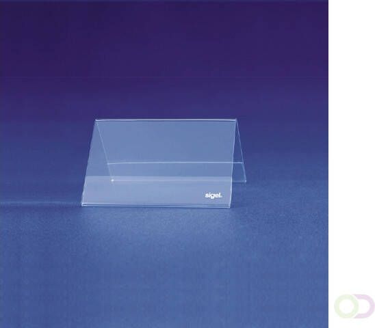Sigel tafelkaartje 100x60mm glashelder dakvorm doos a 10 stuks