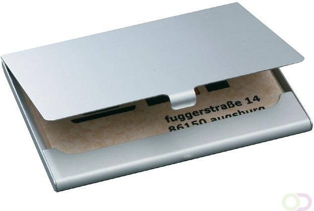 Sigel Visitekaarthouder VZ135 voor 15 kaarten 91x58mm graveerbaar aluminium mat zilver