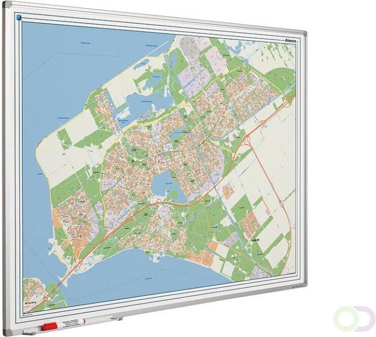 Smit Visual Landkaart bord Softline profiel 8mm Almere