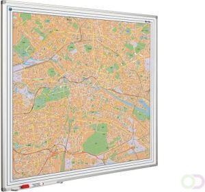 Smit Visual Landkaart bord Softline profiel 8mm Berlijn 1100x1100mm